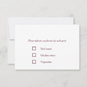 Bloemen Waterverf op witte RSVP en Menu (Achterkant)