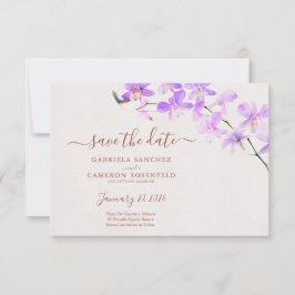 Bloemen Waterverf Orchideeën Terracotta Bruiloft