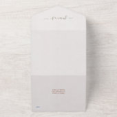 Bloemen Waterverf Orchideeën Terracotta Bruiloft All In One Uitnodiging (Buitenkant)