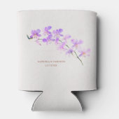 Bloemen Waterverf Orchideeën Terracotta Bruiloft Blikjeskoeler (Achterkant)