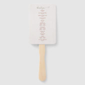 Bloemen Waterverf Orchideeën Terracotta Bruiloft Handwaaier (Achterkant)