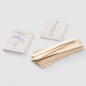 Bloemen Waterverf Orchideeën Terracotta Bruiloft Handwaaier (Niet-gemonteerd)