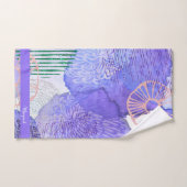 BLOEMEN WATERVERF PAARSE BAD HANDDOEK (Handdoek)