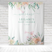 Bloemen Waterverf pastel krans botanisch welkom Wandkleed