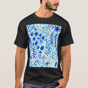 Bloemen Waterverf Planten Naadloze Textuur T-shirt