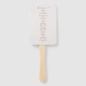 Bloemen Waterverf Plumeria Terracotta Bruiloft Handwaaier (Achterkant)