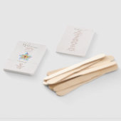 Bloemen Waterverf Plumeria Terracotta Bruiloft Handwaaier (Niet-gemonteerd)