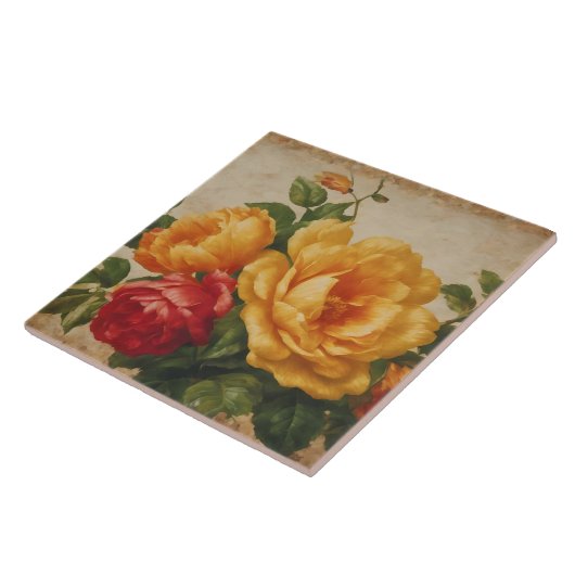 Bloemen Waterverf  Populair Collectie Tegeltje (Zijkant)