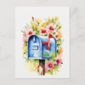 Bloemen Waterverf | Postbus Briefkaart (Voorkant)