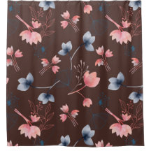 Bloemen Waterverf Print - Bruin BKGRD