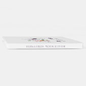 Bloemen Waterverf Roos Anemone Lila Wit Bruiloft Gastenboek (Rug)