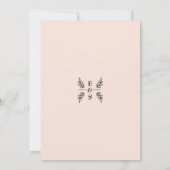 Bloemen Waterverf Roos bruiloft receptie Kaart (Achterkant)