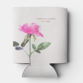 Bloemen Waterverf Roos Terracotta Bruiloft Blikjeskoeler (Achterkant)