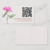 Bloemen Waterverf Roos Terracotta Bruiloft Informatiekaartje (Voorkant / Achterkant)