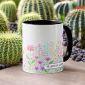 Bloemen Waterverf Roze Blauw Groen Koffie Mok