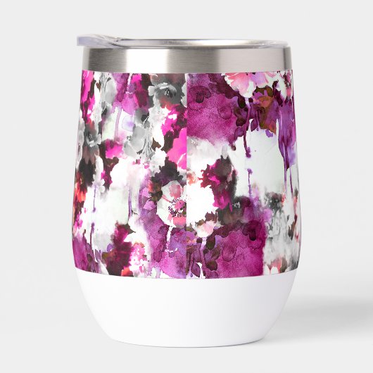 Bloemen Waterverf - Roze & wit abstract design (Rechts)