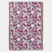 Bloemen Waterverf - Roze & wit abstract design Deken (Voorkant Verticaal)