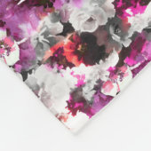Bloemen Waterverf - Roze & wit abstract design Fleece Deken (Hoek)