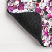 Bloemen Waterverf - Roze & wit abstract design Muismat (Hoek)