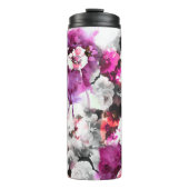 Bloemen Waterverf - Roze & wit abstract design Thermosbeker (Voorkant)