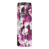 Bloemen Waterverf - Roze & wit abstract design Thermosbeker (Achterkant)