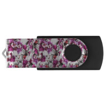 Bloemen Waterverf - Roze & wit abstract design