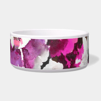 Bloemen Waterverf - Roze & wit abstract design Voerbakje
