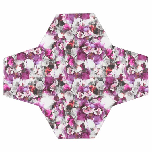 Bloemen Waterverf - Roze & wit abstract design Voetbal (Enkel)