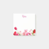 Bloemen Waterverf Rozen Custom Modern Post-it® Notes (Voorkant)
