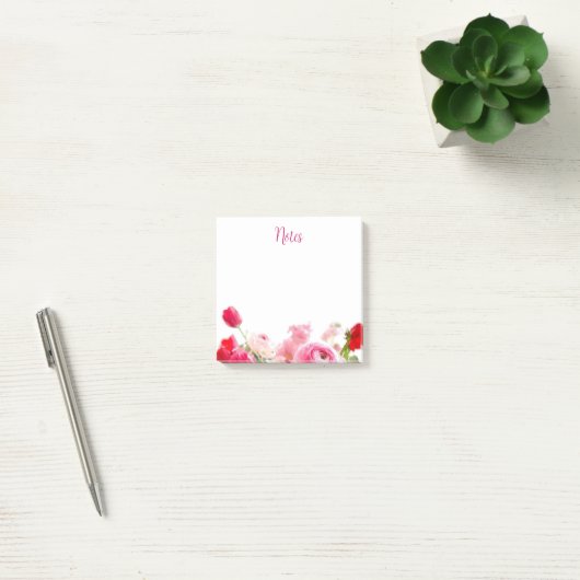 Bloemen Waterverf Rozen Custom Modern Post-it® Notes (Kantoor)