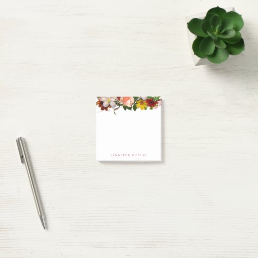 Bloemen Waterverf Rozen Elegant Modern Post-it® Notes (Kantoor)