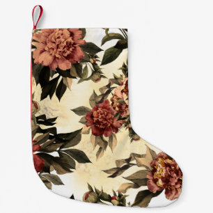 Bloemen Waterverf Rozen, pioenen patroon. Kleine Kerstsok