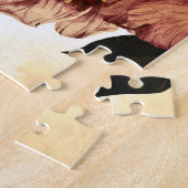 Bloemen Waterverf Rozen, pioenen patroon. Legpuzzel (Zijkant)