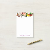 Bloemen Waterverf Rozen Sjabloon Kleurrijk Post-it® Notes (Op bureau)