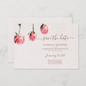 Bloemen Waterverf Rozen Terracotta Bruiloft (Voorkant / Achterkant)