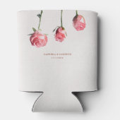 Bloemen Waterverf Rozen Terracotta Bruiloft Blikjeskoeler (Achterkant)