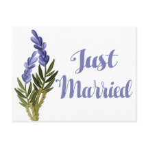 Bloemen Waterverf RSVP Paarse Lavendel Wedding