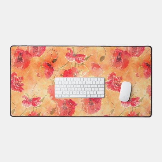 Bloemen Waterverf Rustiek MultiColor Modern Patter Bureaumat (Keyboard & Muis)