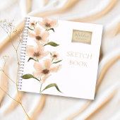Bloemen Waterverf Schetsboek Rustieke Naam Notitieboek