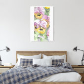 Bloemen waterverf schilderij op doek 24 "x36" canvas afdruk (Insitu (Slaapkamer))