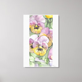 Bloemen waterverf schilderij op doek 24 "x36" canvas afdruk