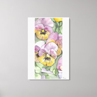 Bloemen waterverf schilderij op doek 24 "x36" canvas afdruk