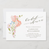 Bloemen Waterverf Script Vrijgezellenfeest Kaart (Voorkant)