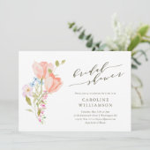 Bloemen Waterverf Script Vrijgezellenfeest Kaart (Staand voorkant)