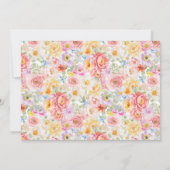 Bloemen Waterverf Script Vrijgezellenfeest Kaart (Achterkant)