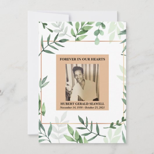 Bloemen Waterverf sympathie dank u kaart (Voorkant)