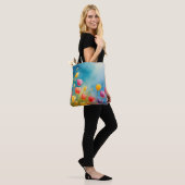 Bloemen waterverf tas met tulpen (Op model)