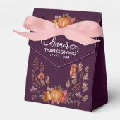 Bloemen Waterverf Thanksgiving Diner Bedankdoosjes (Voorkant Zijde)