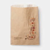 Bloemen Waterverf Thanksgiving Diner Bedankzakje (Voorkant)