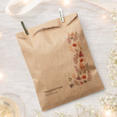 Bloemen Waterverf Thanksgiving Diner Bedankzakje (Geknipt)